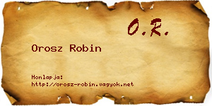 Orosz Robin névjegykártya